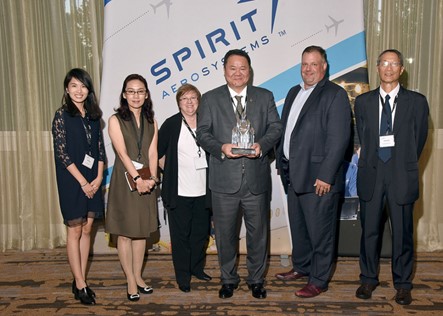榮獲Spirit AeroSystems 2016年供應商傑出表現獎