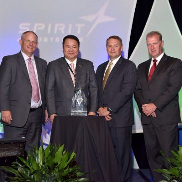 榮獲Spirit AeroSystems 2015最佳年度國際供應商獎